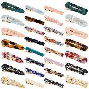 30pcs Resin Hair Clips Set, Acrylic Alligator Clips Hair Accessories for Women